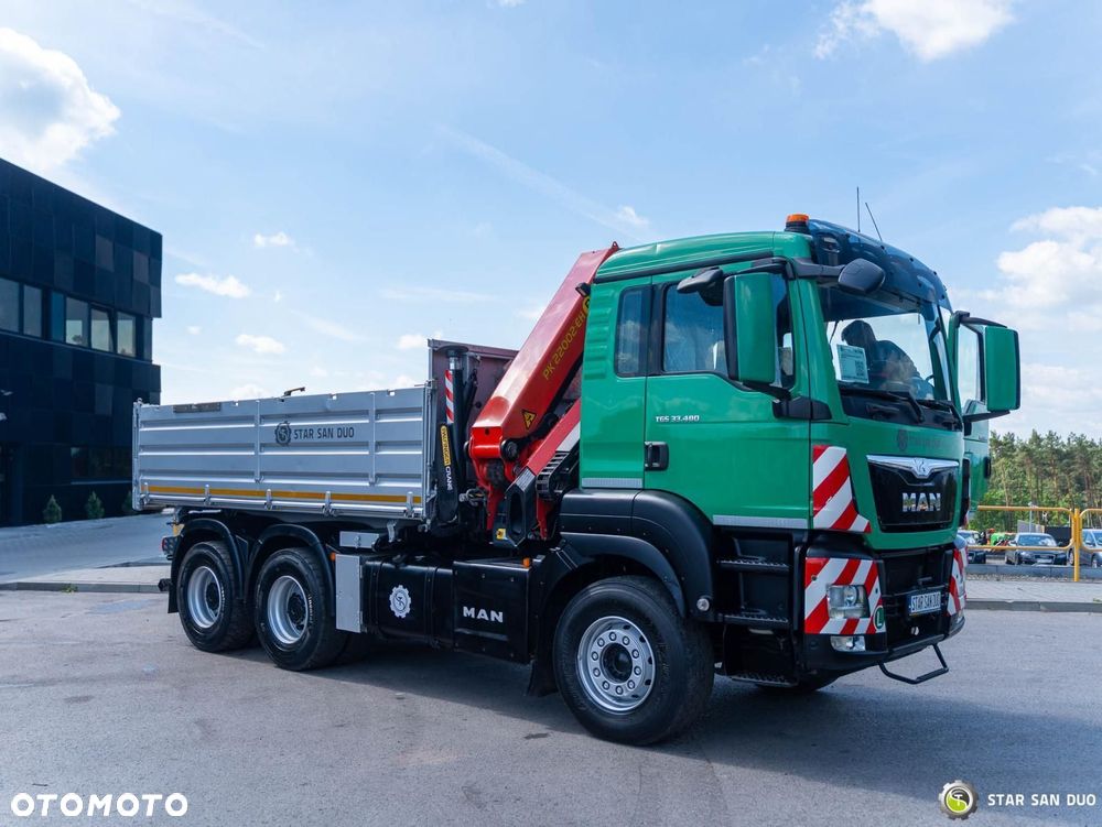 MAN TGS 33.480 6x4 PALFINGER PK 22002 HDS Żuraw Wywrotka Łyżka - 9