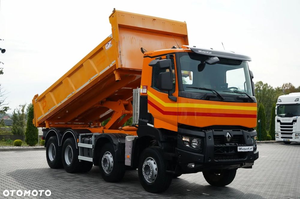 Renault K 480 / 8x4 / WYWROTKA DWUSTRONNA / HYDROBURTA / KLAPODRZWI  / SPROWADZONY / PO KONTRAKCIE SERWISOWYM - 8