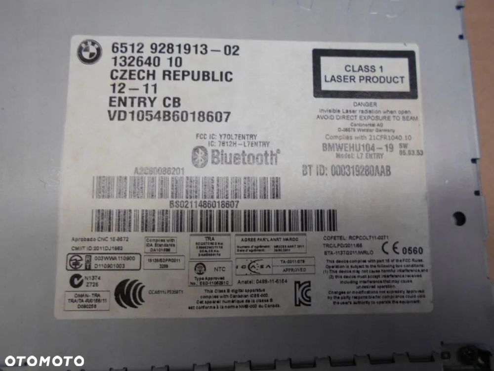 RADIO PROFESSIONAL BLUETOOTH WYŚWIETLACZ IDRIVE ZESTAW KOMPLET BMW F20 F21 - 10