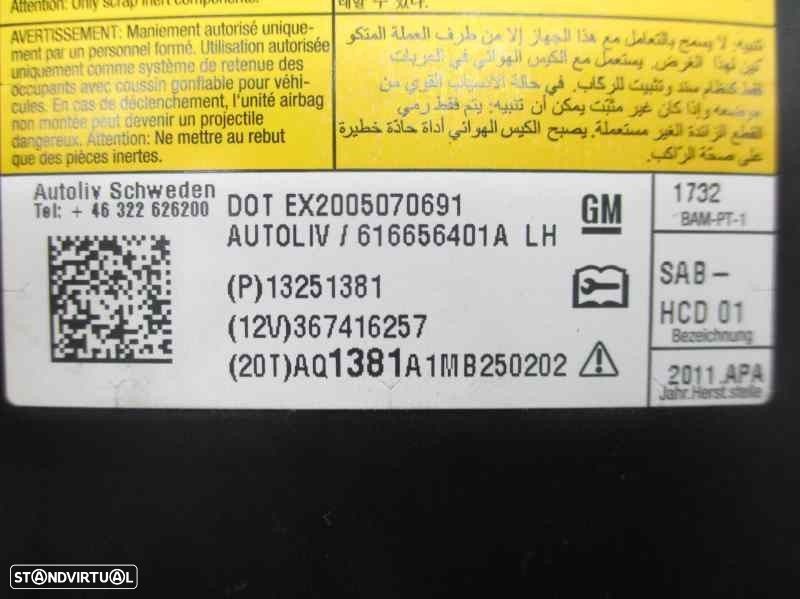 AIRBAG LATERAL ESQUERDO OPEL ASTRA J 2011 -13251381 - 1