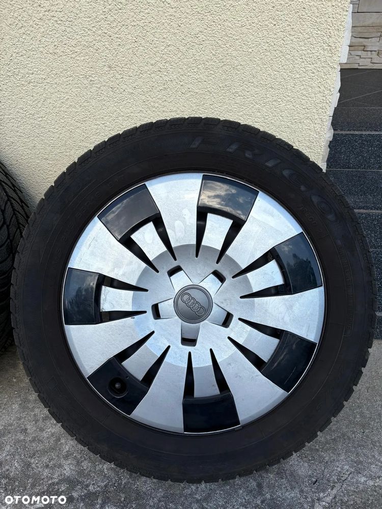 AUDI Koła 16 Zimowe Felgi Opony Kołpaki R16 205/55 6,5J ET33 Komplet felgi stalowe i opony zimowe - 3