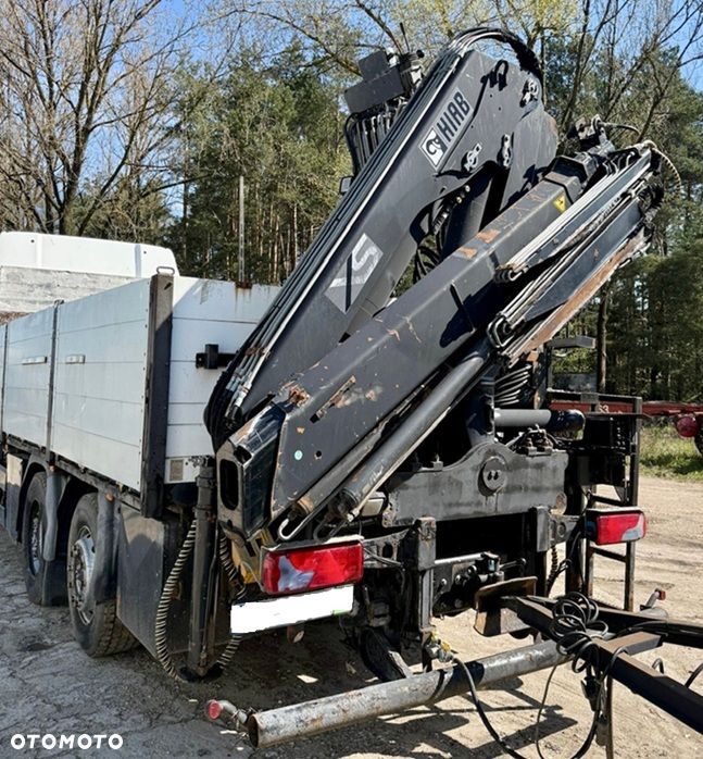 MAN TGX 26.480 6x2 XLX HIAB XS 144DS-3 PRO DŁ:10.5m AUTOMAT RETARDER KLIMA OŚ PODNOSZONA I SKRĘTNA DŁ:PAKI:6.4m BURTY ALUMINIOWE + PRZYCZEPA SCHWARZMULLER BURTOWA DŁ:7m 2009r EURO 5 - 2