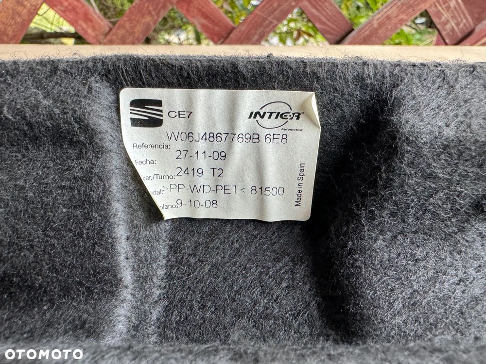 Półka tylna Seat Ibiza IV 6J HB W06J4867769B - 4