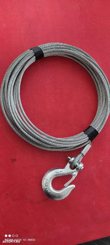 cablu, sufa otel troliu 4,8 mmx 10 m + cirlig - 3