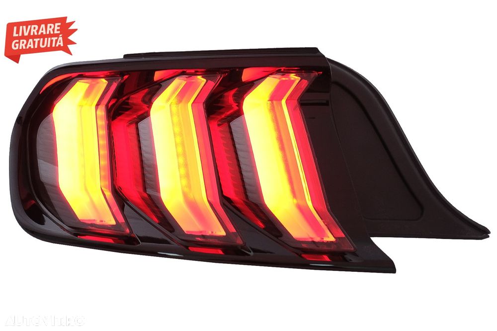 Stopuri Full LED Ford Mustang VI S550 (2015-2019) Fumuriu cu Semnal Dinamic Secven- livrare gratuita - 10
