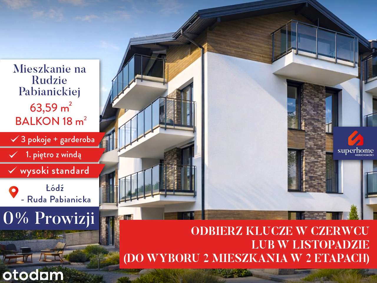 Komfortowe 3.pok z garderobą na Rudzie Pabianickiej wśród zieleni