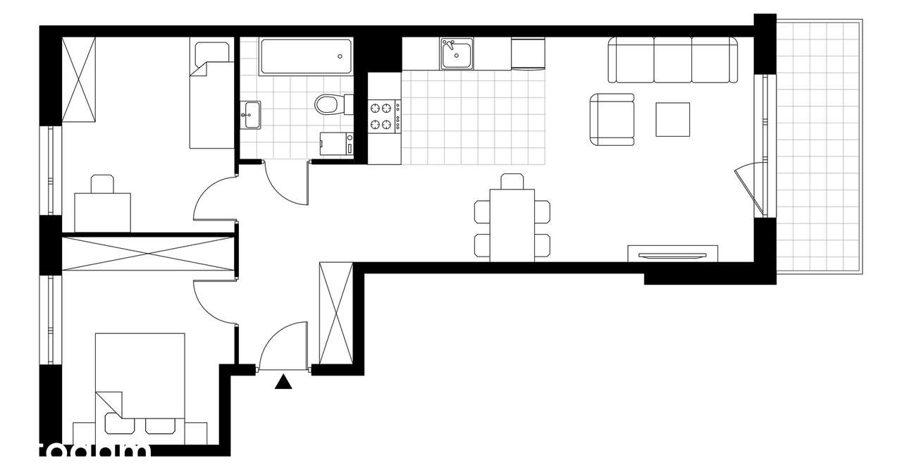 3-pokojowe mieszkanie 63m2 + balkon Bezpośrednio - Pełny obrazek: 3/14