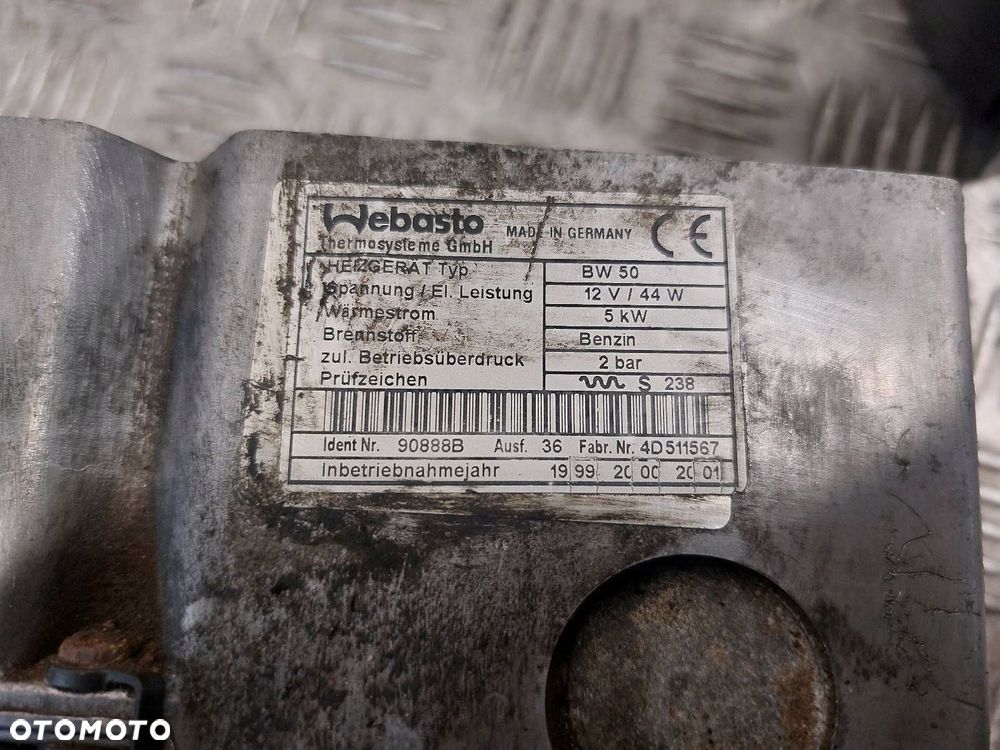 WEBASTO OGRZEWANIE POSTOJOWE KOMPLET VOLKSWAGEN PASSAT B5 90888B - 7