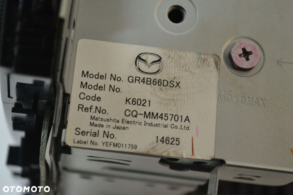 MAZDA 6 GG GY RADIO CD GR4B66DSX - 8