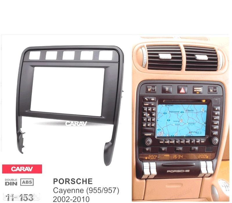 MOLDURA ADAPTADOR PRETO PARA RADIO 2-DIN PARA PORSCHE CAYENNE 02-10 - 4