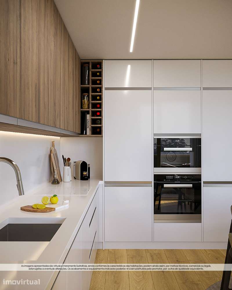 T2 Novo Penúltimo Piso c/ 2 Lugares de Garagem em Arcozelo - Grande imagem: 3/43
