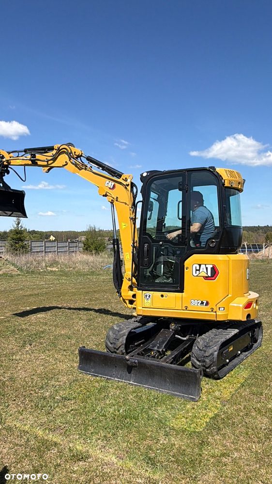 Caterpillar Minikoparka Cat 302.7 3xłyżki Skarpowa hydrL\P dodatkowe linie hydrauliczne szybkozłącze Gąsienice jak Nowe WIDŁY WIERTNICA za dopłatą - 18