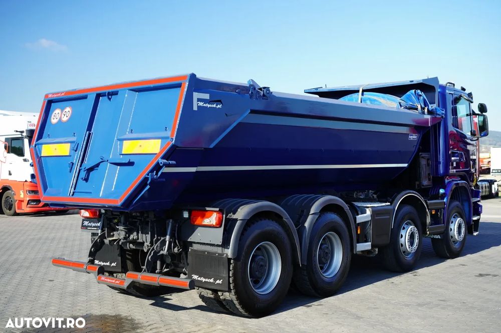 MAN G 490 / 8x4 / BASCULATOR SPATE / CLAPETĂ HIDRAULICĂ / CORTINĂ AUTOMATĂ / MANUALĂ / EURO 6 - 11