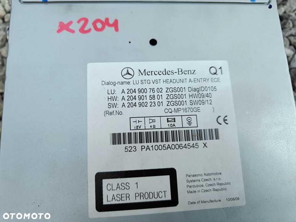 MERCEDES W204 X204 GLK RADIO NAWIGACJA A2049007602 - 9