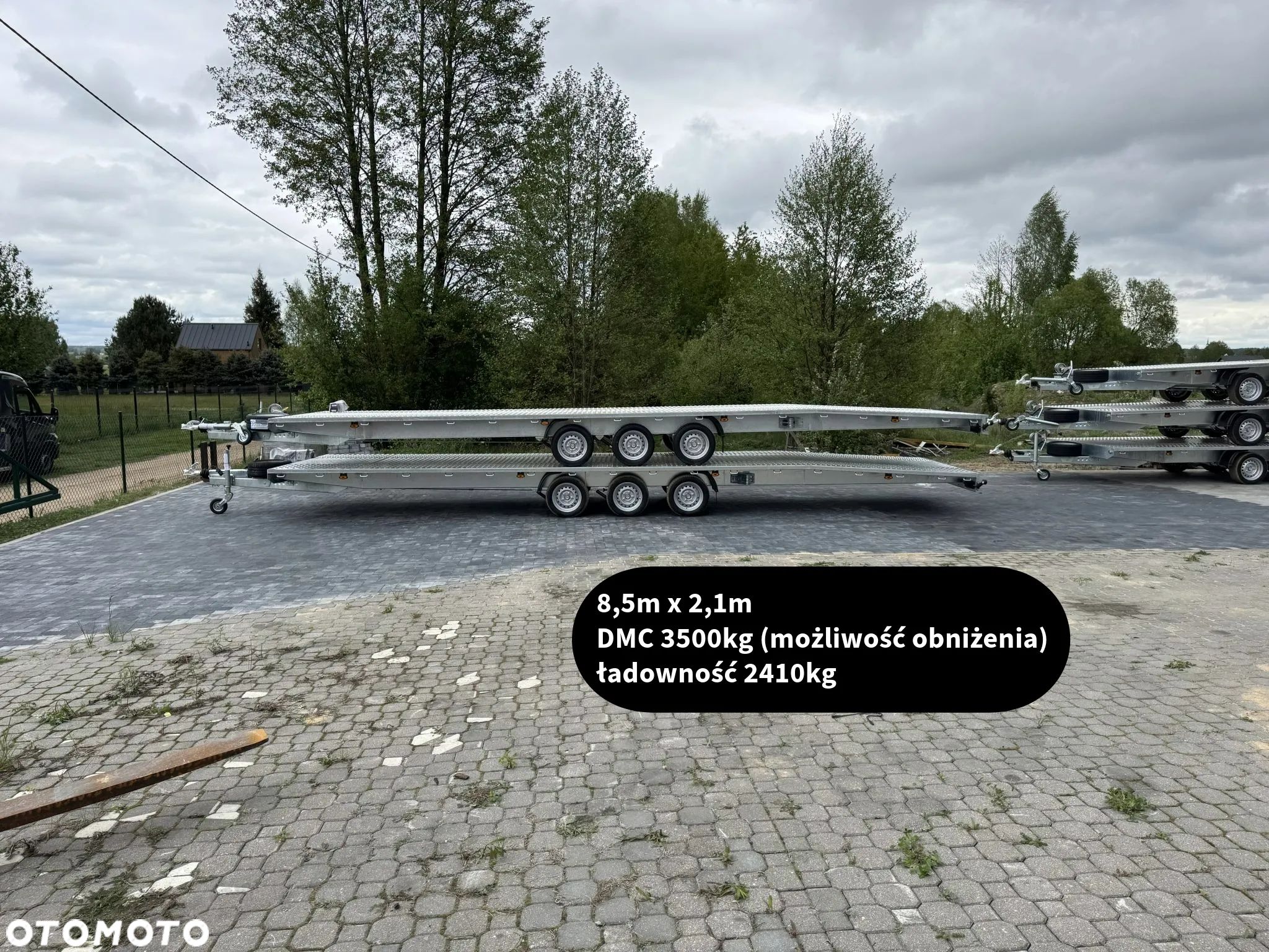 Niewiadów Nowa Laweta Indiana Eco 850x210 3500kg na dwa auta bus Dostawa - 1