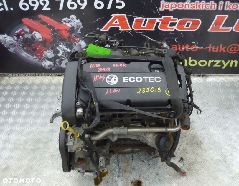 SILNIK OPEL ASTRA ZAFIRA 1.6 16V A16XER 119 TYS - 1