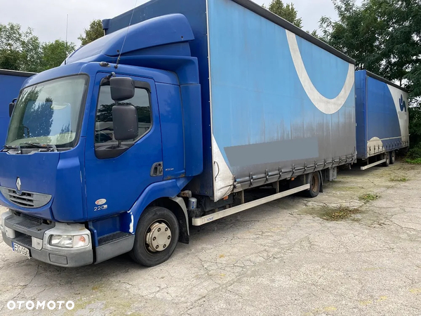 Renault Midlum 220 zestaw z przyczepą tandem firanka