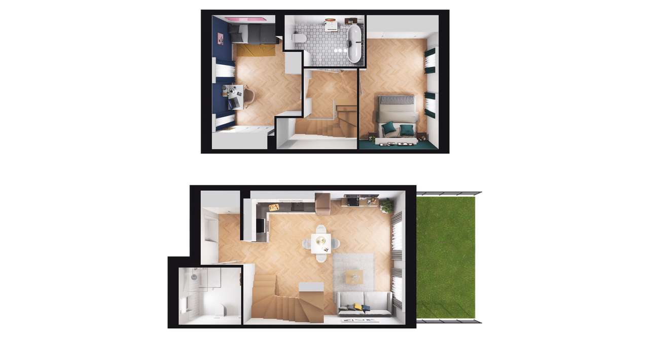 3-pokojowy dom 72m2 + ogródek Bezpośrednio - Pełny obrazek: 3/11