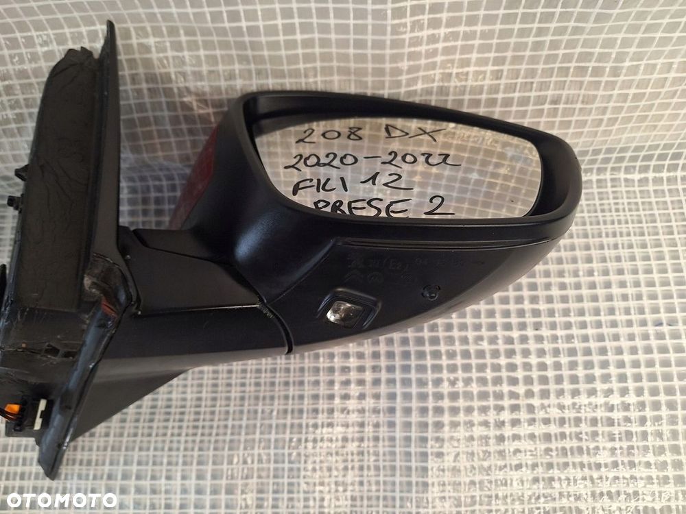 lusterko prawe  peugeot 208 II 2  2019- 12 pin 102 demont europa orginal - 6