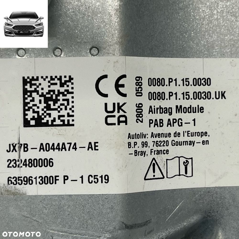 PODUSZKA AIRBAG PASAŻERA FORD FOCUS MK4 JX7B-A044A74-AE - 3