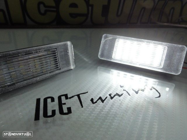 Suporte De Lâmpada De Matricula Com Led Branco Peugeot 106, 1007, 207, 308, 406, 407, 508, 607, 806, 4008, 5008, RCZ, Expert308 CC, 2008, 3008, Citroen Berlingo, C2, C3, C3 Pluriel, C4, C5, C6, C8 - 15
