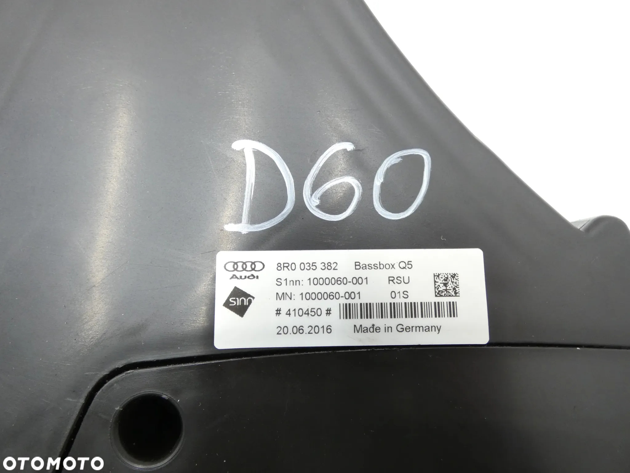 AUDI Q5 8R SUBWOOFER GŁOŚNIK NISKOTONOWY BAGAŻNIKA BASS 8R0035382 D60 - 7