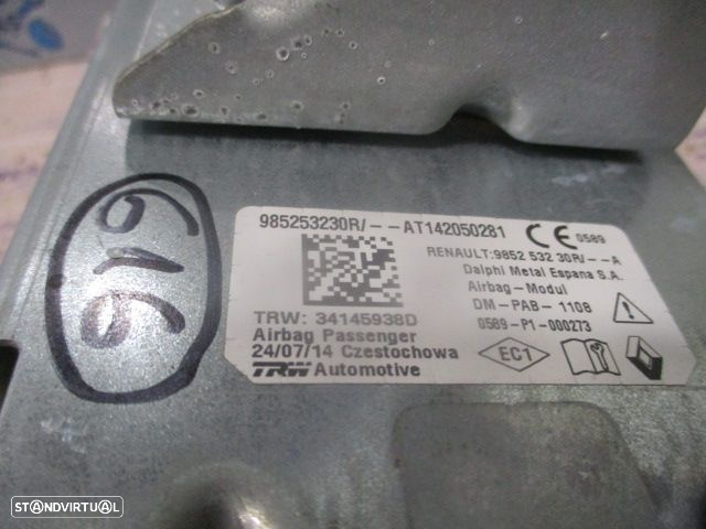 Airbag Passageiro 985253230R RENAULT TWINGO 3 FASE 1 2014 1.0I 71CV 5P AZUL BEBE - 4