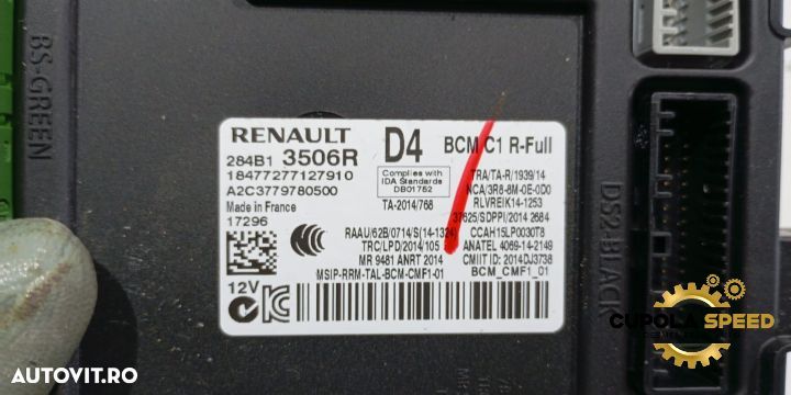 Modul confort BCM 284B13506R Renault Megane 4 [2016 - 2020] - 2