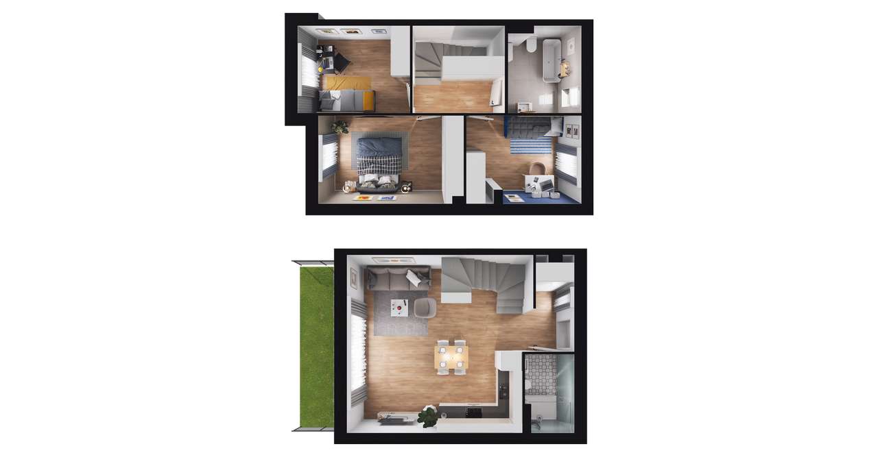4-pokojowy dom 80m2 + ogródek Bez Pośredników - Pełny obrazek: 3/8