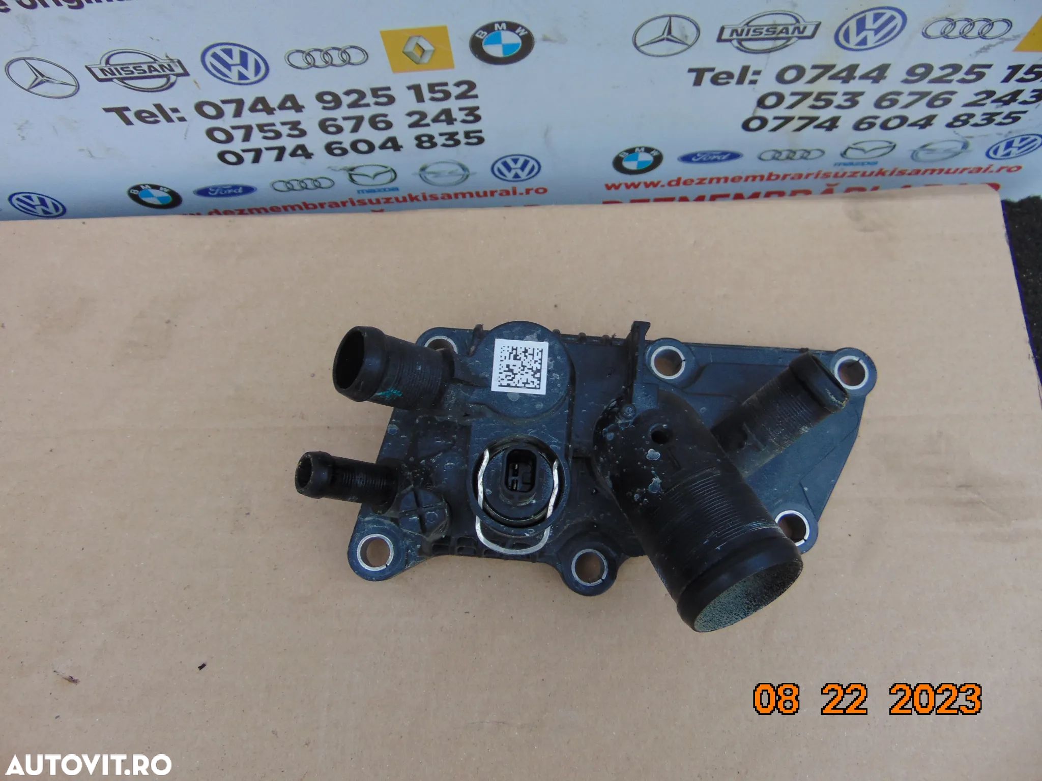 Carcasa Termostat Dacia 1.0 Duster Logan sandero MCV Jogger Renault Clio 5 Captur 2 Nissan juke mic - 1