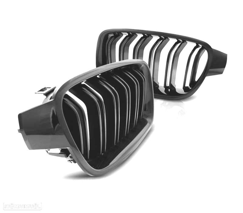 GRELHAS FRONTAIS BMW F30 F31 LOOK M3 PRETO BRILHANTE - 2