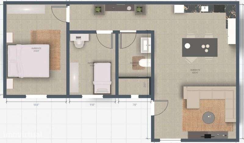 Casa modular T2 nova - Grande imagem: 2/7