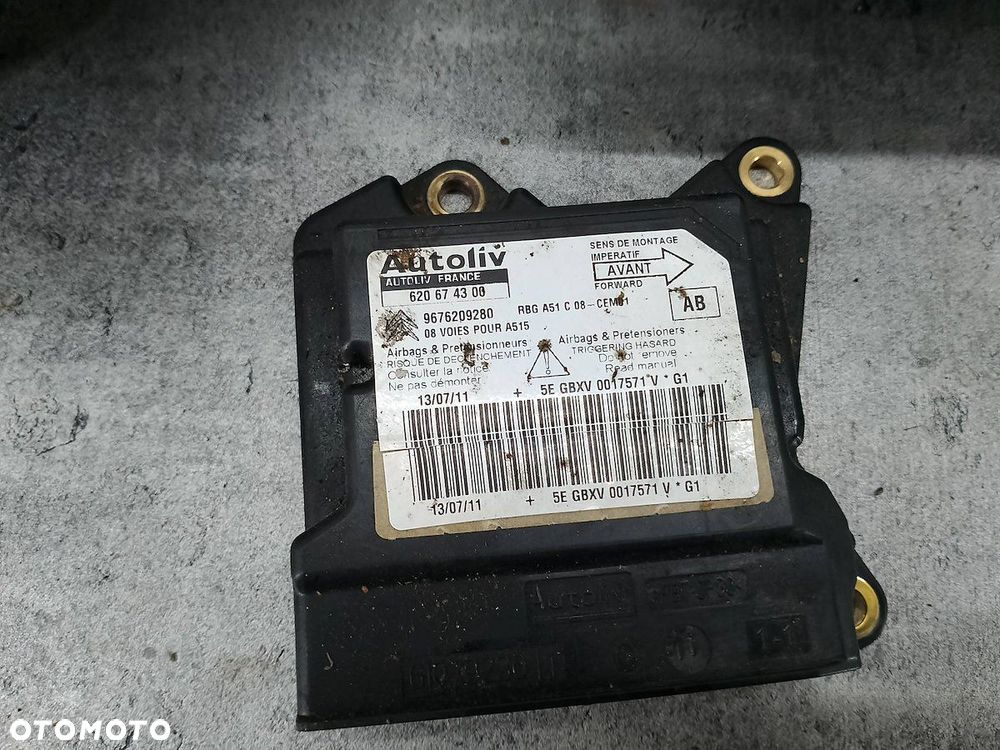 ZESTAW PODUSZEK AIRBAG CITROEN C3 II 96710277ZD  96716904ZD  9676209280 - 3