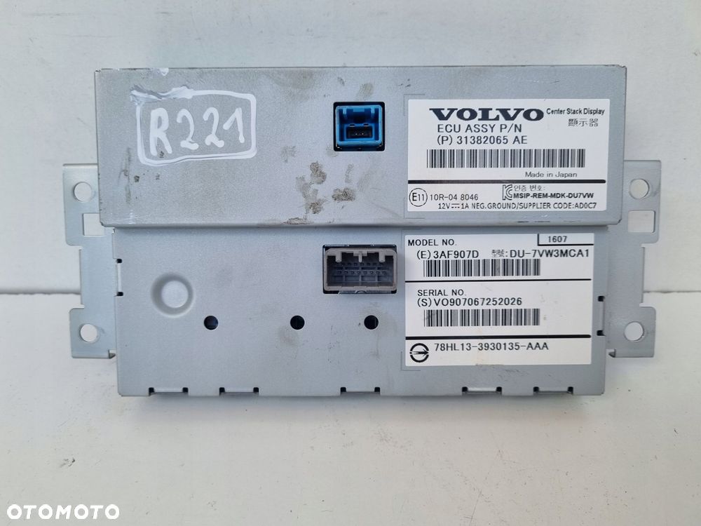 Volvo V60 I S60 II XC60 I EKRAN NAWIGACJI Wyświetlacz 31382065 31382065AE - 15