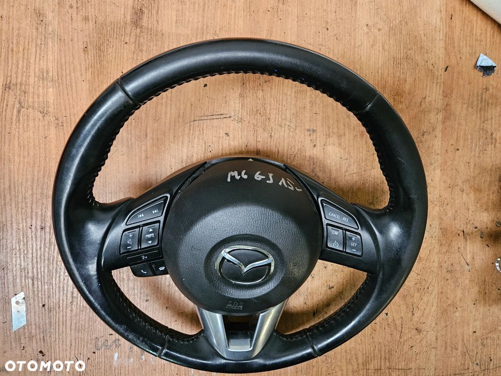 KIEROWNICA AIR BAG SKÓRA WIELOFUNKCYJNA MAZDA 6 GJ 2013-2016 MULTIFUNKCJA B.ŁADNA - 2