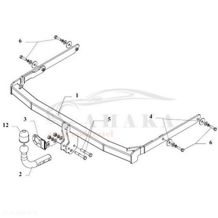 Hak Holowniczy Odkręcany Do Ford Fusion 2005-2012 - 5