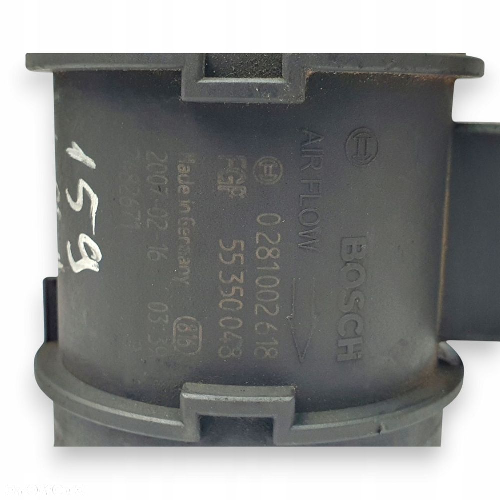 PRZEPŁYWOMIERZ Alfa 159 Opel Astra H Zafira 1.9 JTD 0281002618 - 2