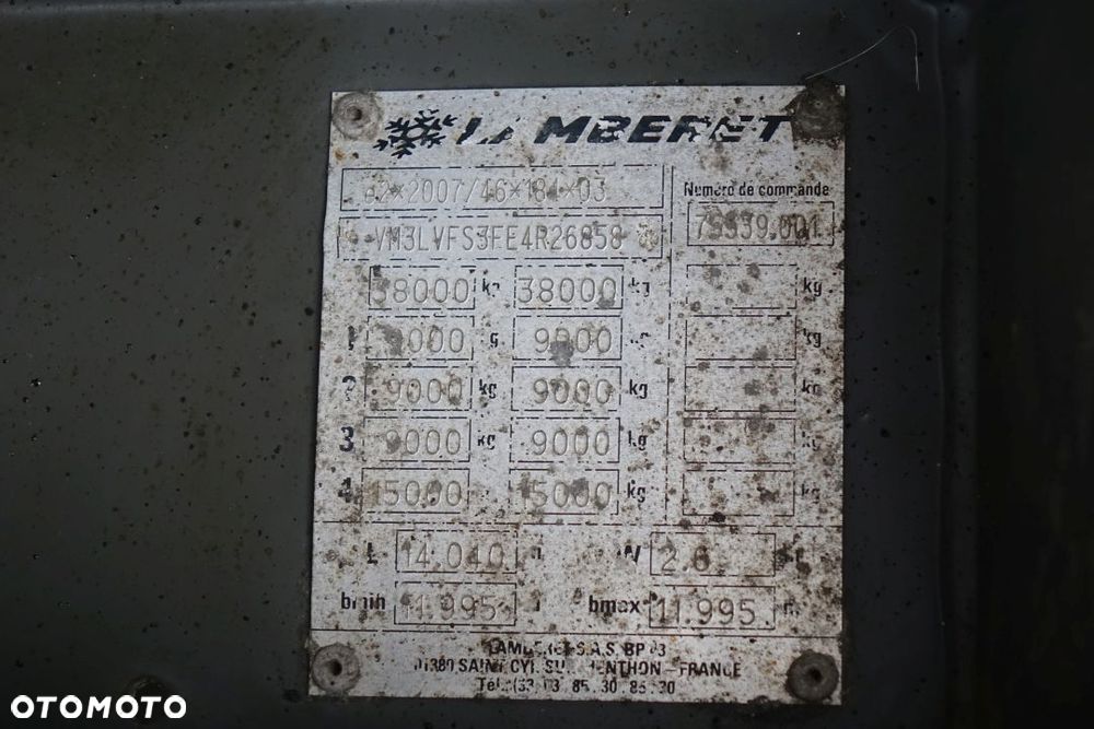Lamberet CHŁODNIA / SR2 / CARRIER VECTOR 1950 Mt / MULTITEMPERATURA / SAF / DRUKARKA / KOSZ NA KOŁO ZAPASOWE - 35