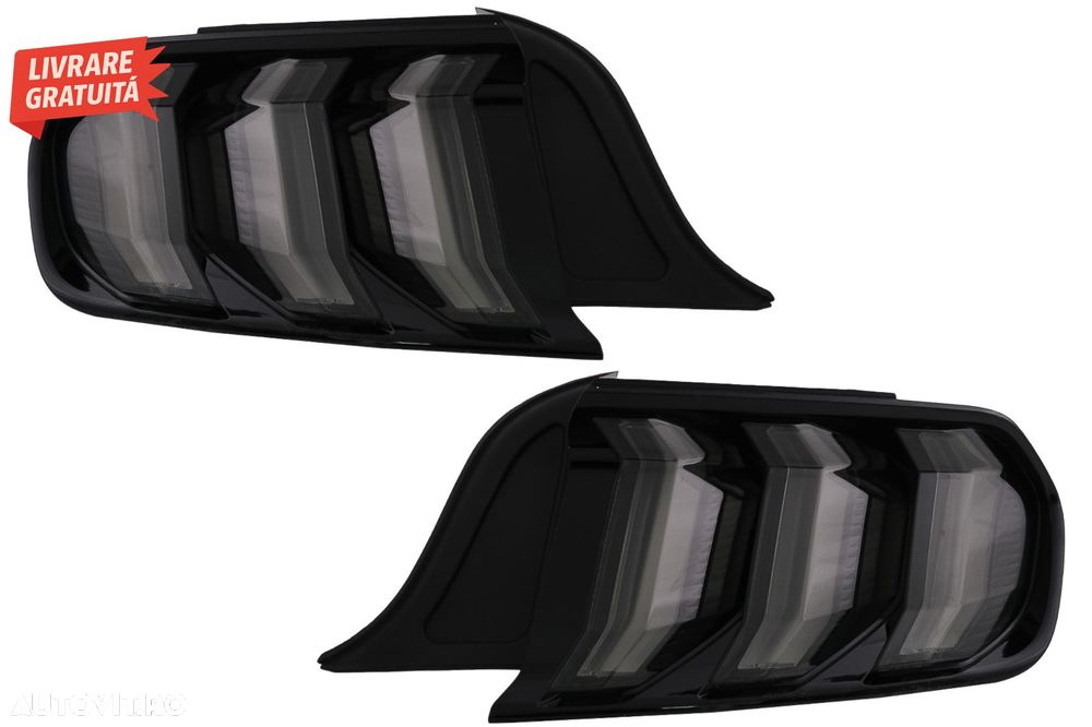 Stopuri Full LED Ford Mustang VI S550 (2015-2019) Fumuriu cu Semnal Dinamic Secven- livrare gratuita - 1