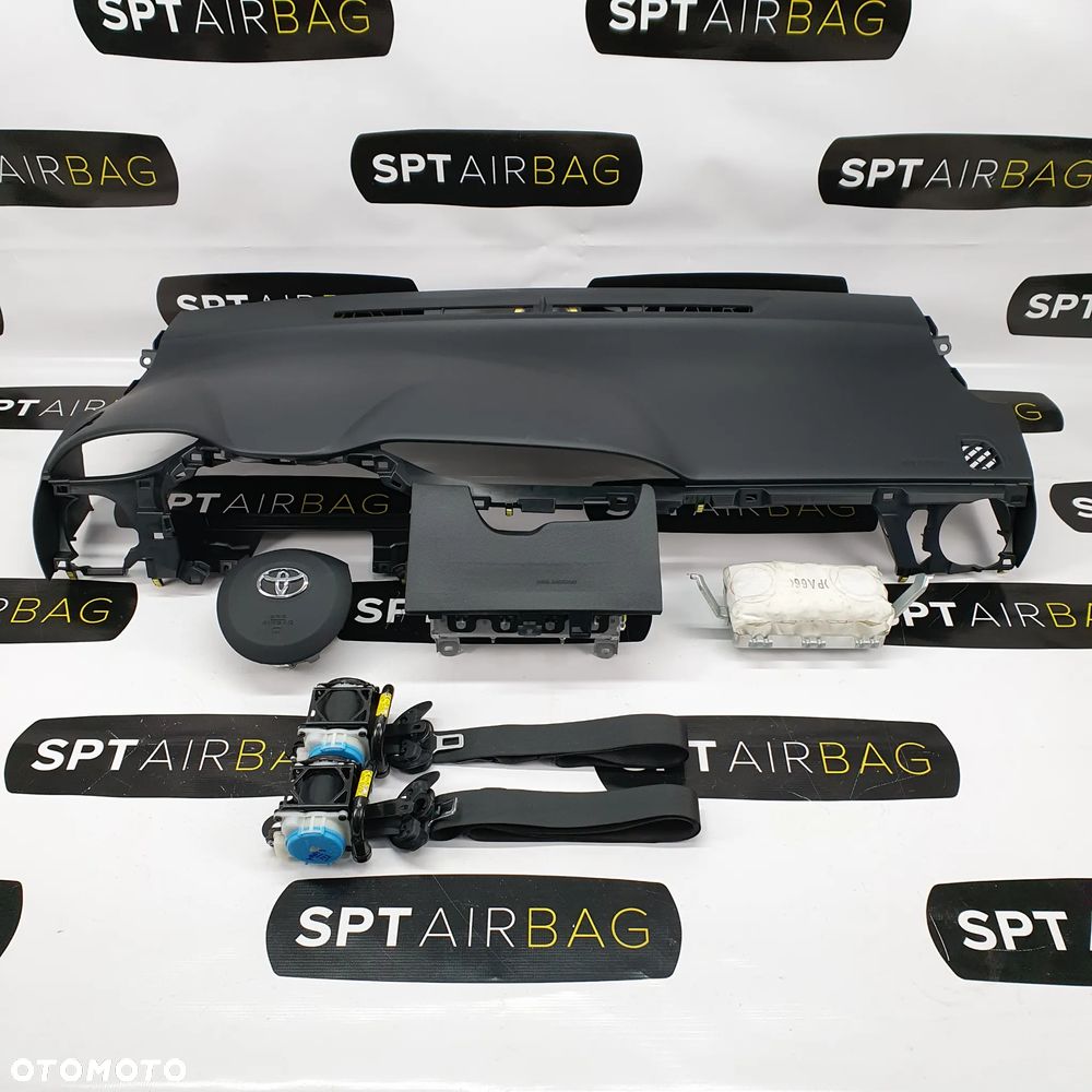 TOYOTA YARIS 3 III LIFT DESKA ROZDZIELCZA KONSOLA KOKPIT PULPIT PODUSZKI AIRBAG AIR BAG PASY KIT SET - 1