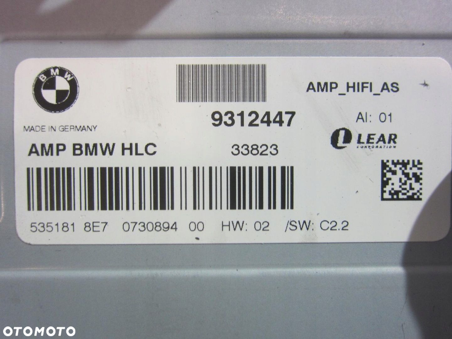 BMW 3 F30 MODUŁ WZMACNIACZ HIFI 65129312447 9312454 65129334716 9312447 - 7