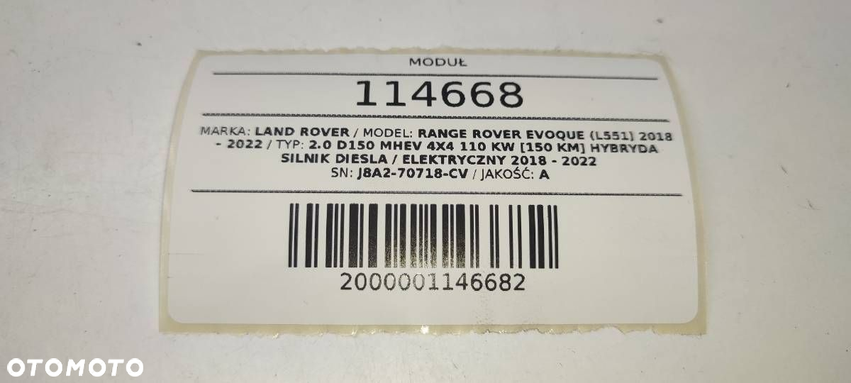 MODUŁ STEROWNIK TELEMATIC LAND RANGE ROVER EVOQUE II L551 J8A270718CV - 4