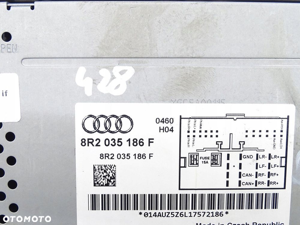 RADIO RADIOODTWARZACZ CD AUDI CONCERT AUDI A4 B8 LIFT 8R2035186F - 4