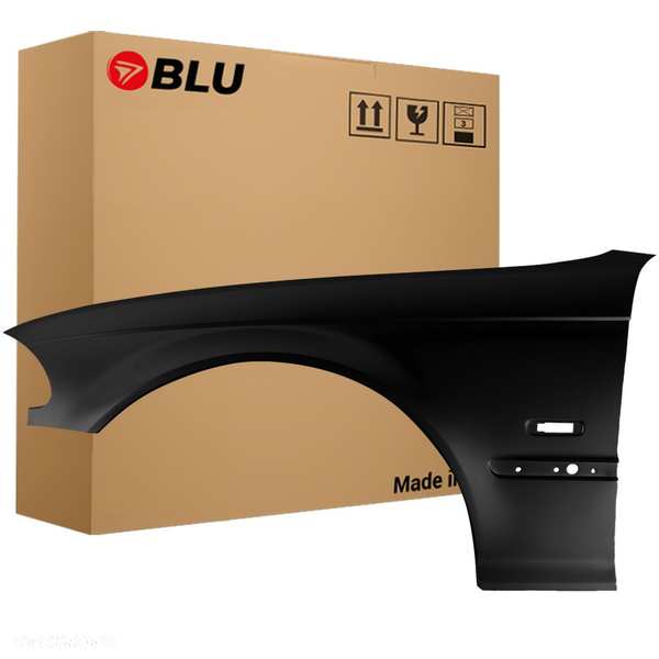 BLU Błotnik BMW 3 E46 668 lewy czarny 98-01 przód sedan touring Standard Schwarz