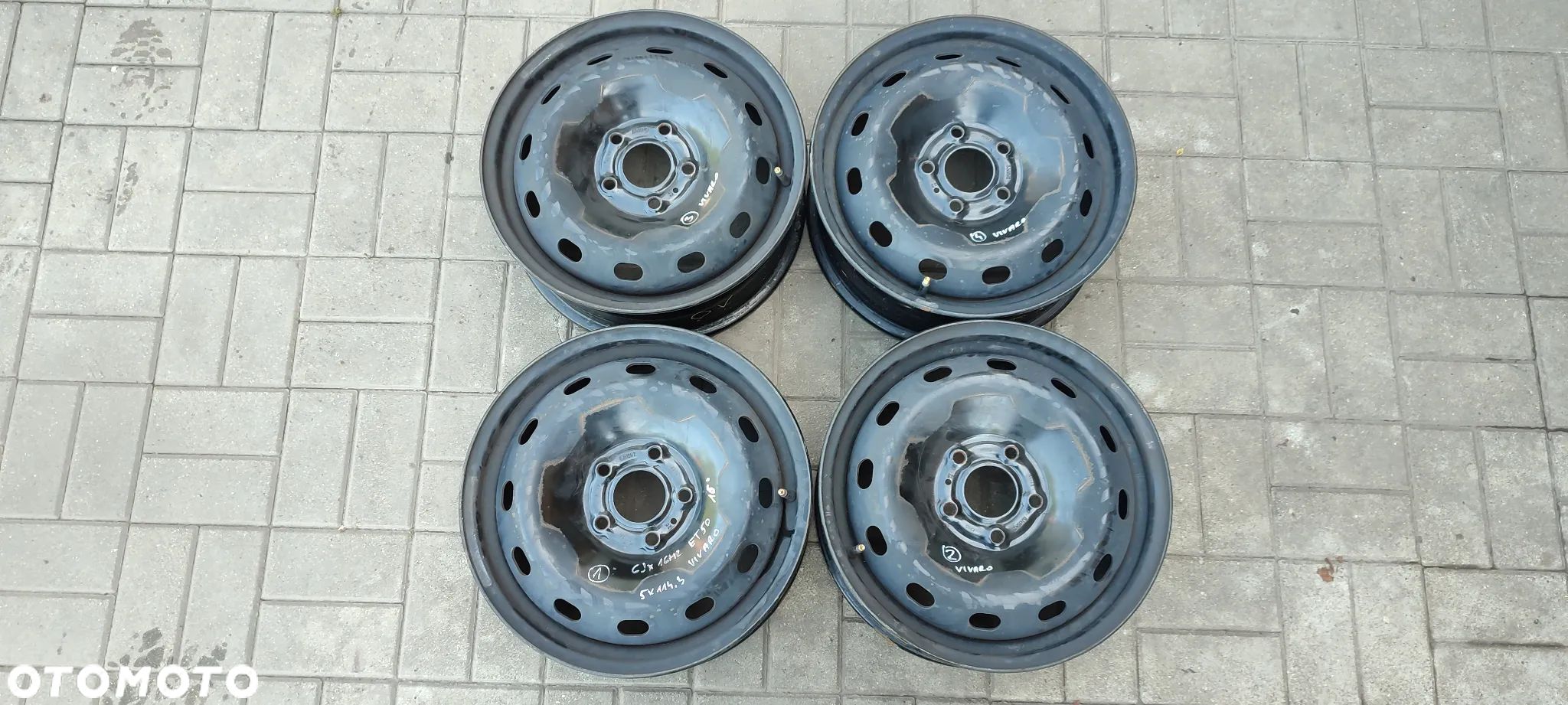 FELGI STALOWE 5x114,3 6Jx16 CALI ET50 RENAULT TRAFIC III VIVARO B TALENTO PRIMASTAR KOMPLET 4 SZTUKI - 1