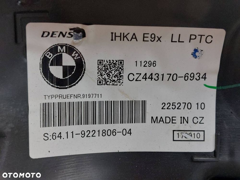 OBUDOWA NAGRZEWNICY BMW E90 E91 9221806 113930-0711 9194595 - 2