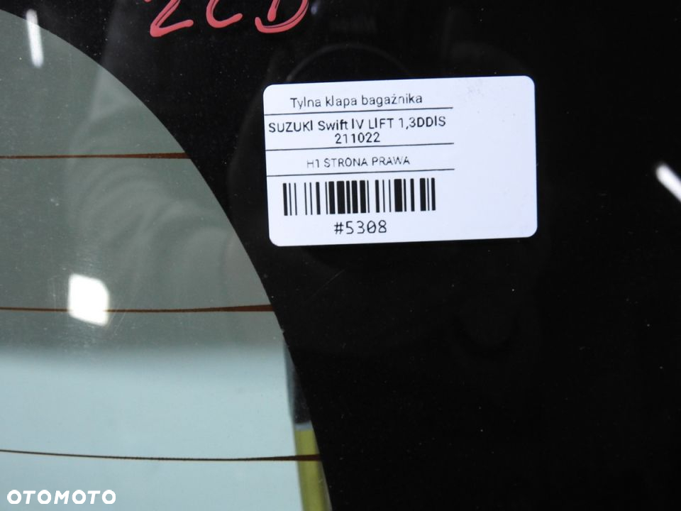 KLAPA TYLNA SZYBA ZCD SUZUKI SWIFT IV LIFT - 11