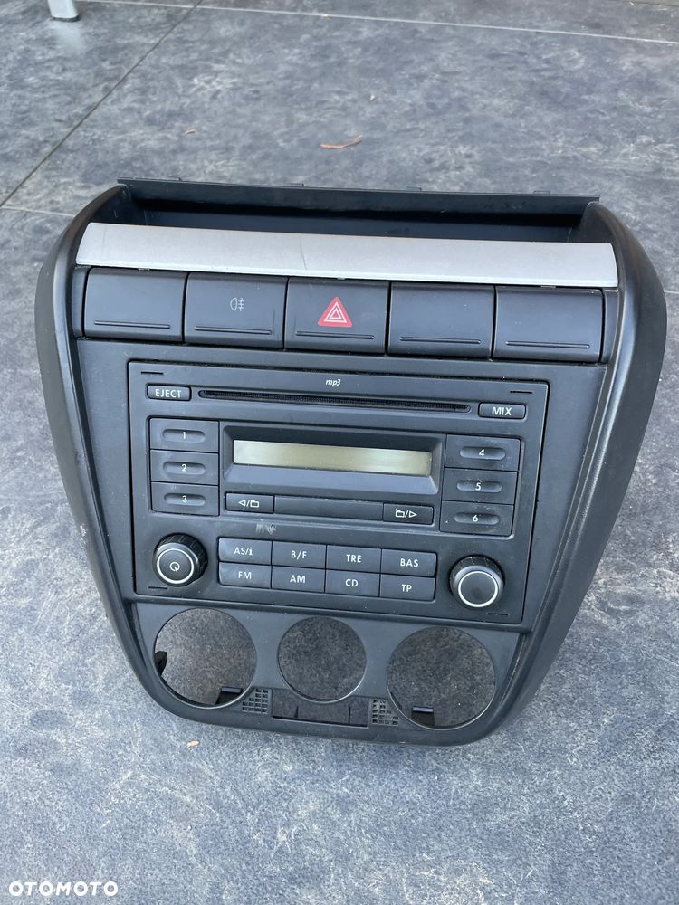 RADIO VW RCD200 FOX POLO SHARAN MP3 + KOD 5Z0035152ER RAMKA KONSOLI PANEL NAWIEWU - 5