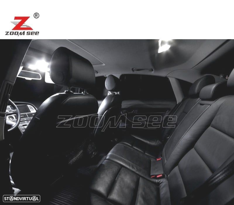 KIT COMPLETO DE 20 LÂMPADAS LED INTERIOR PARA AUDI A6 S6 RS6 C6 AVANT 2005-2011 - 3