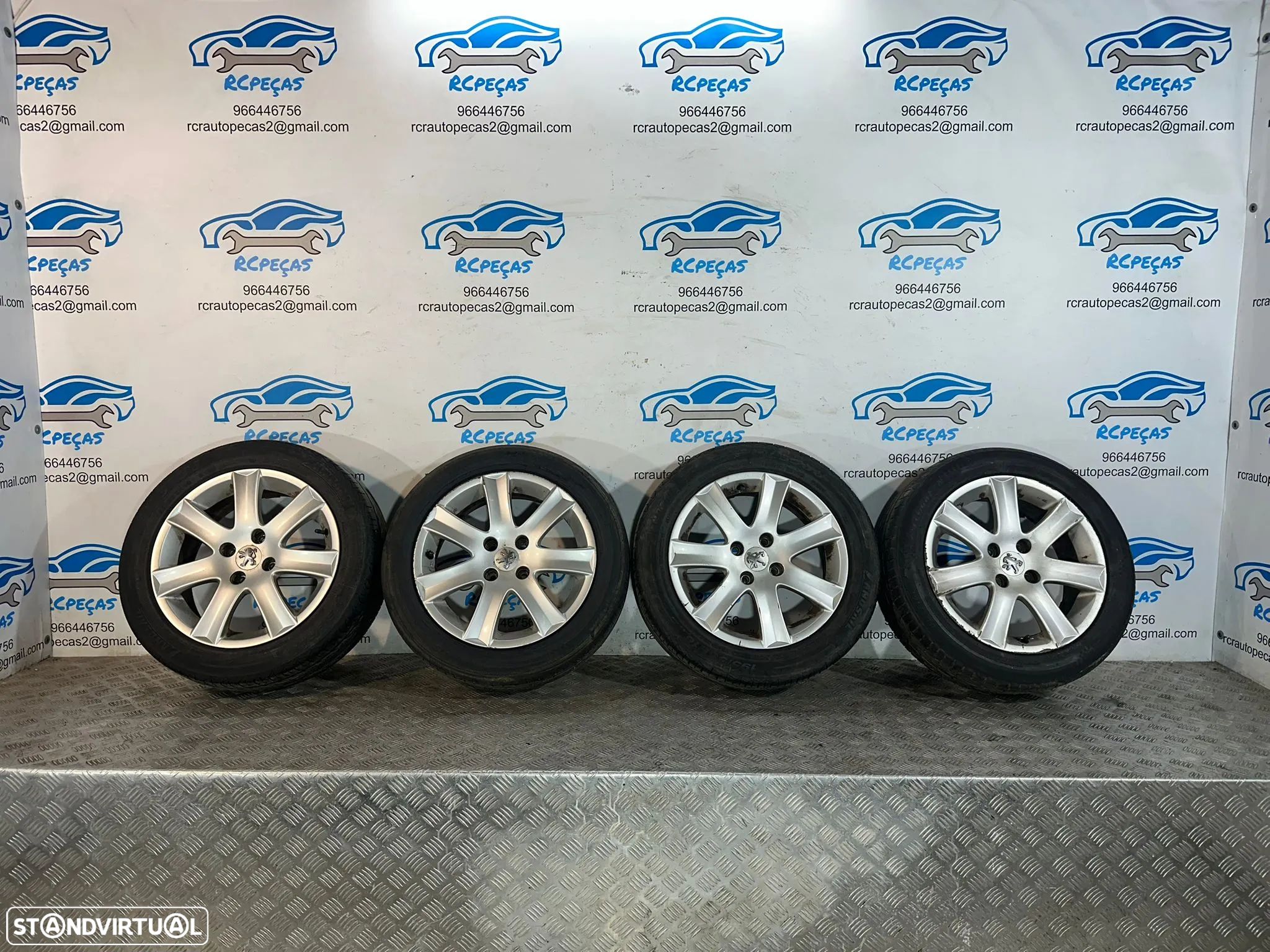 .Conjunto Jantes 16 Originais SPA Peugeot 207 4x108 6J ET23 1607105680 - 1